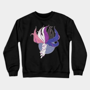 Genderfluid Pride Kitsune Crewneck Sweatshirt